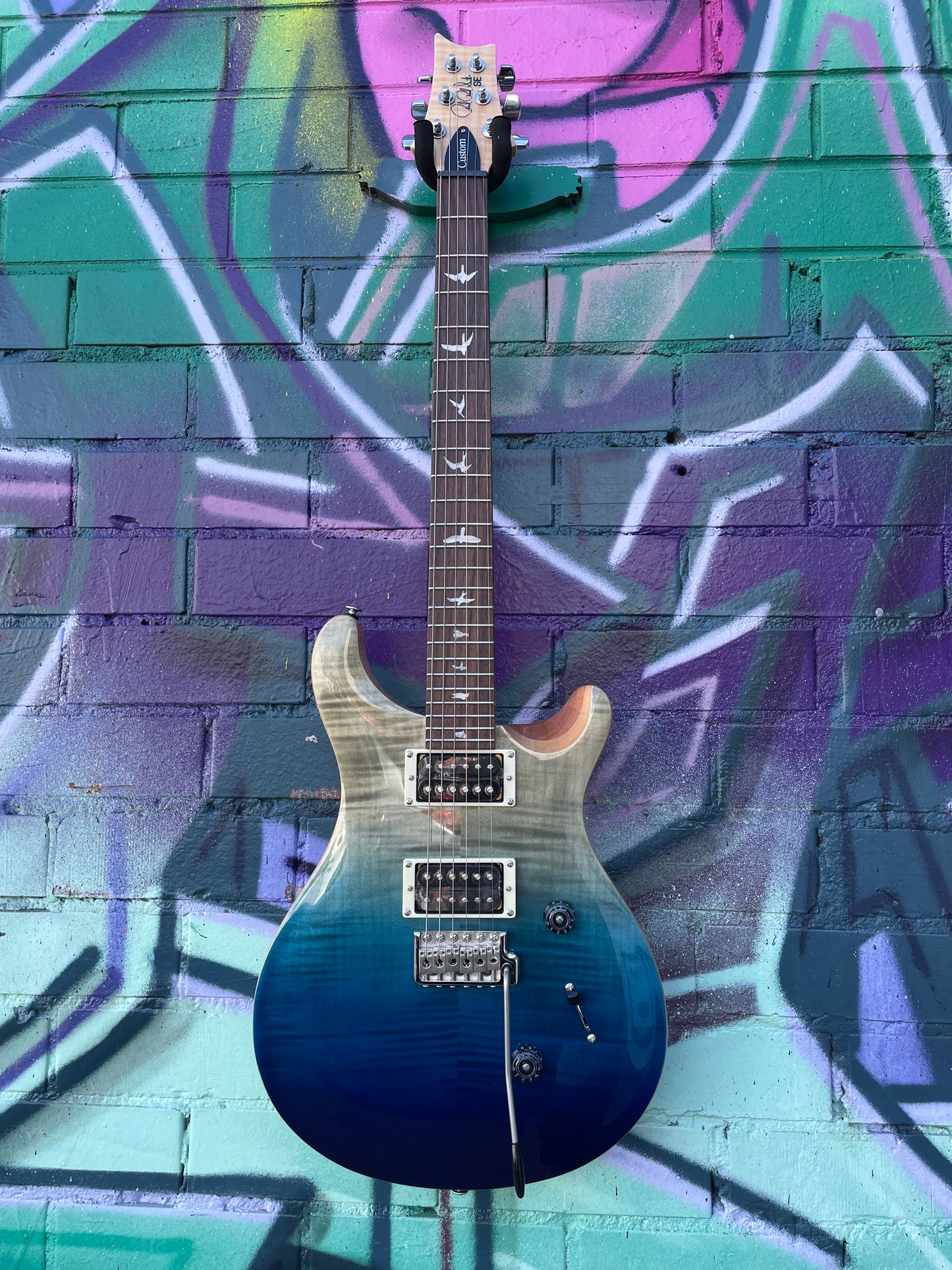 PRS SE Custom 24 Electric Guitar - Blue Fade (Violin Top Carve)