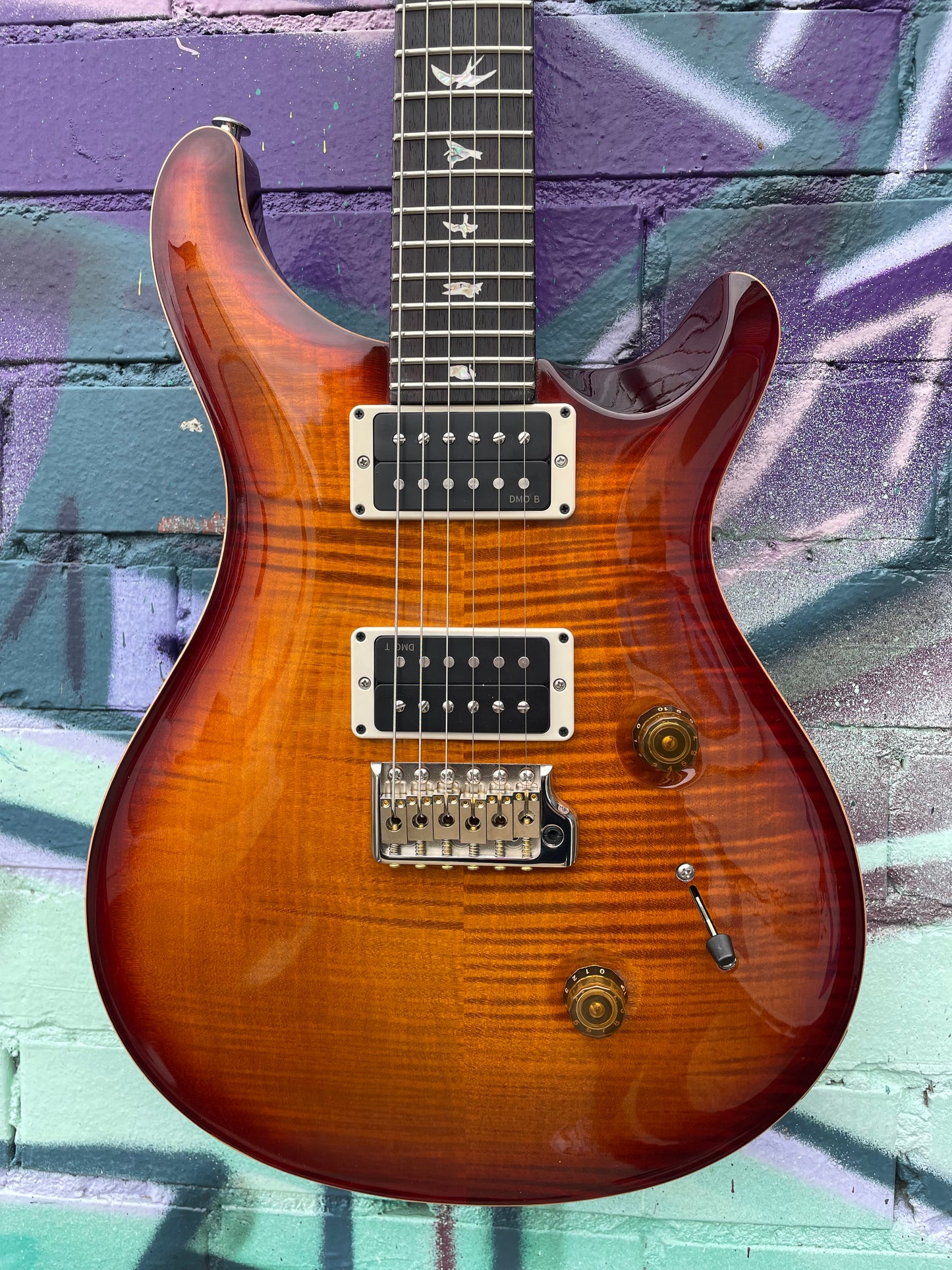 PRS USA Custom 24 Pattern Thin Neck Electric Guitar - Dark Cherry Sunburst