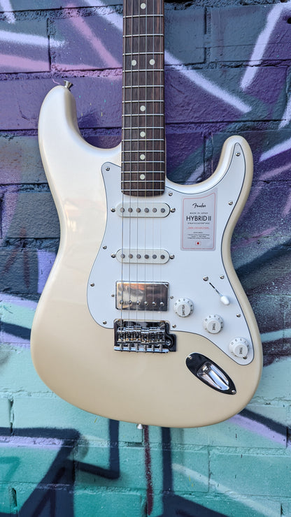 Fender Hybrid II Made in Japan 2024 Collection HSS Stratocaster - Olympic White