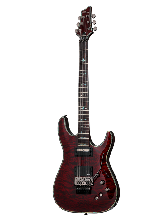 Schecter Hellraiser C-1 FR Sustainiac Electric Guitar - Black Cherry
