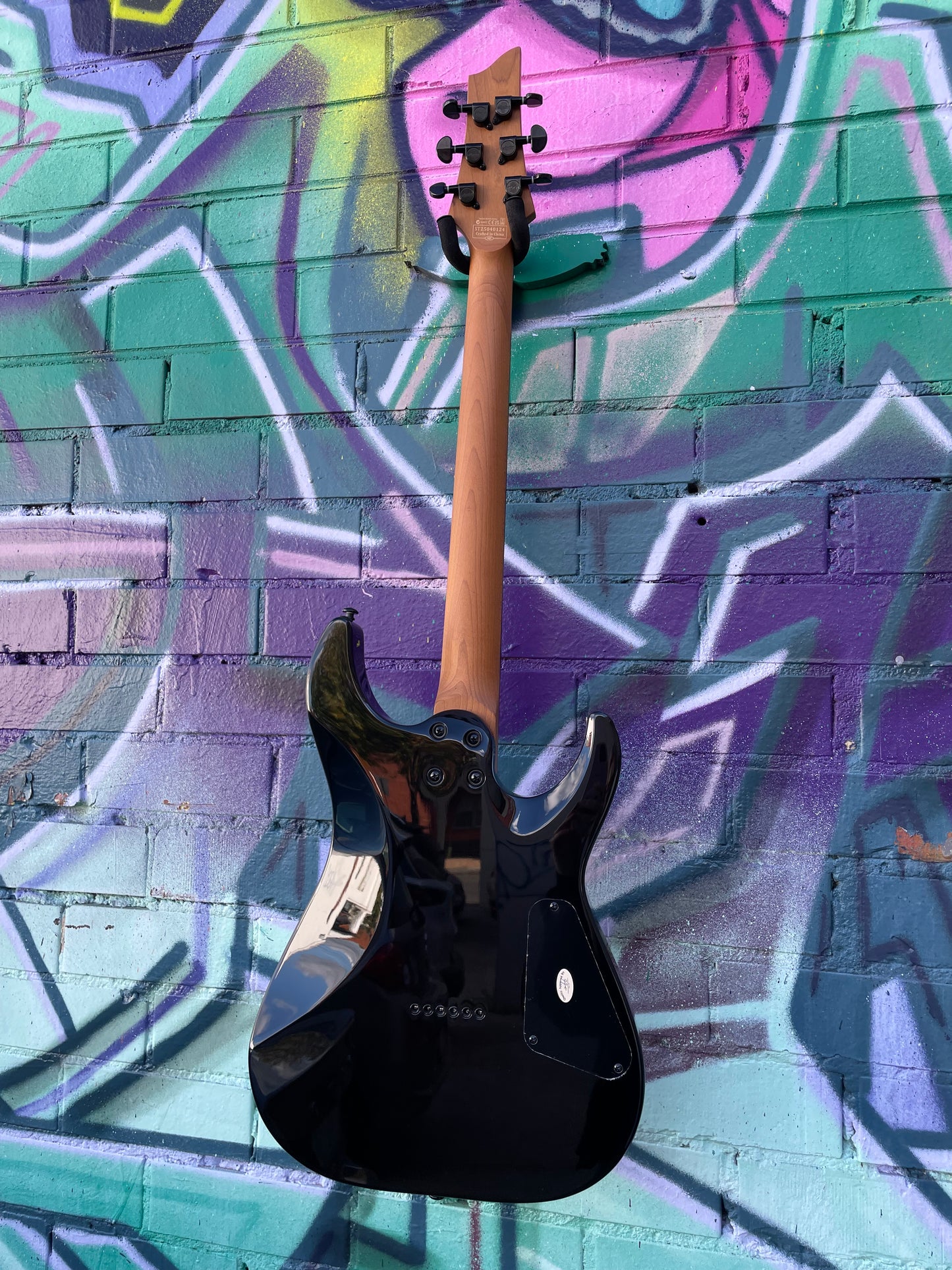 Schecter C-1 Standard Left Handed Electric Guitar - Black Fade Burst Burl