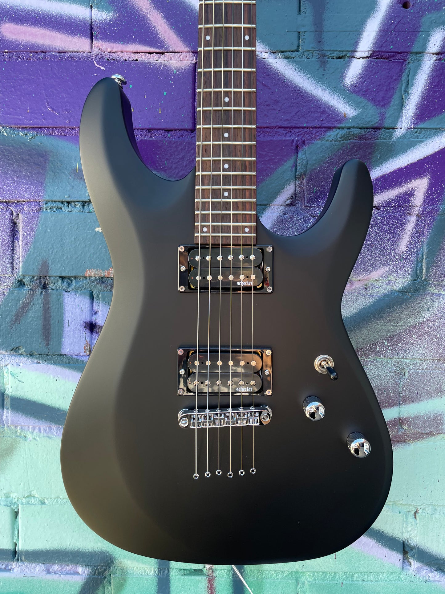 Schecter C-6 Deluxe Electric Guitar - Satin Black