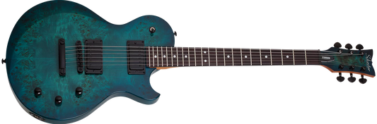 Schecter Solo-II Standard Electric Guitar - Ocean Blue Burst Burl