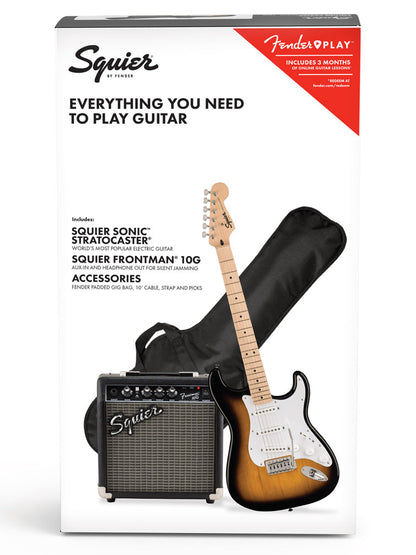Squier Sonic Stratocaster Pack - 2-Colour Sunburst