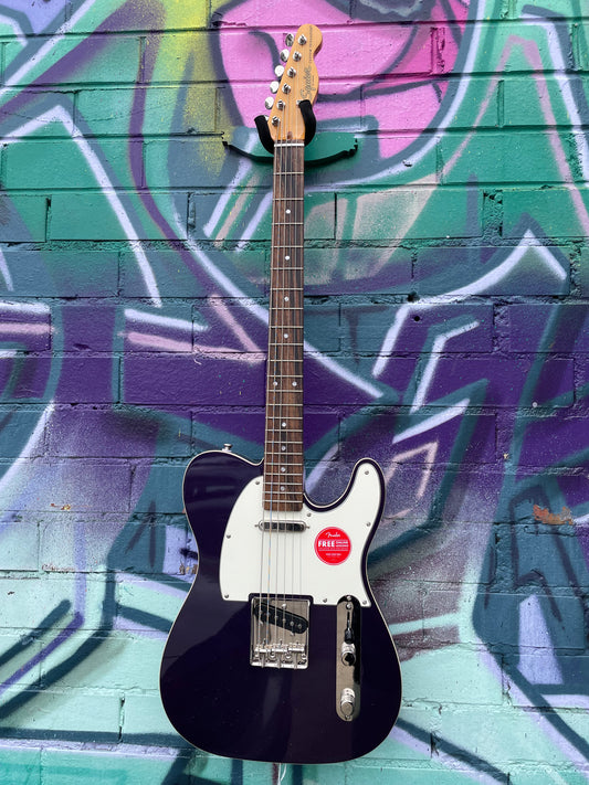 Squier FSR Classic Vibe Baritone Custom Telecaster Electric Guitar - Purple Sparkle