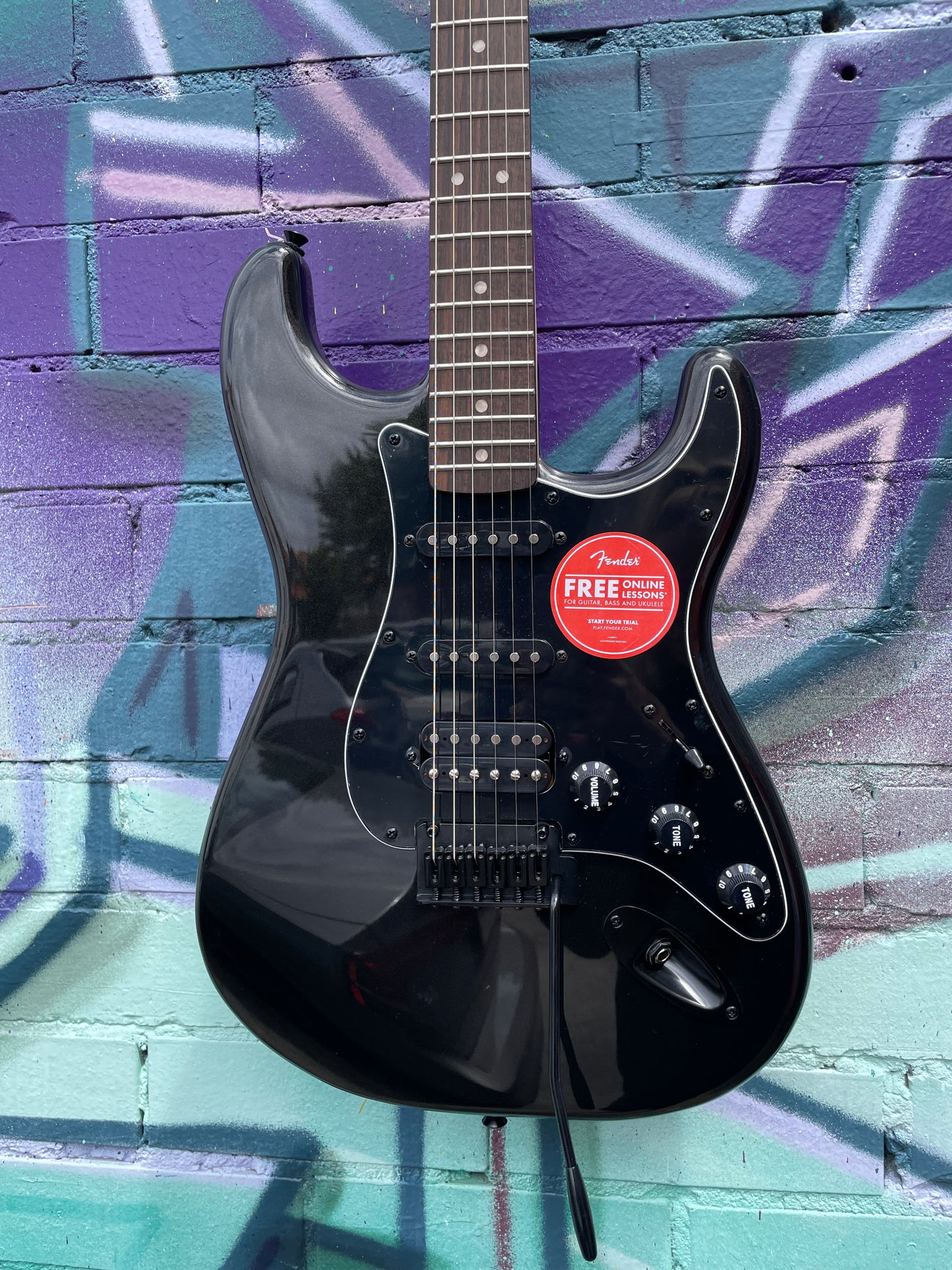 Squier Limited Edition Affinity Series Stratocaster HSS Electric Guitar - Metallic Black