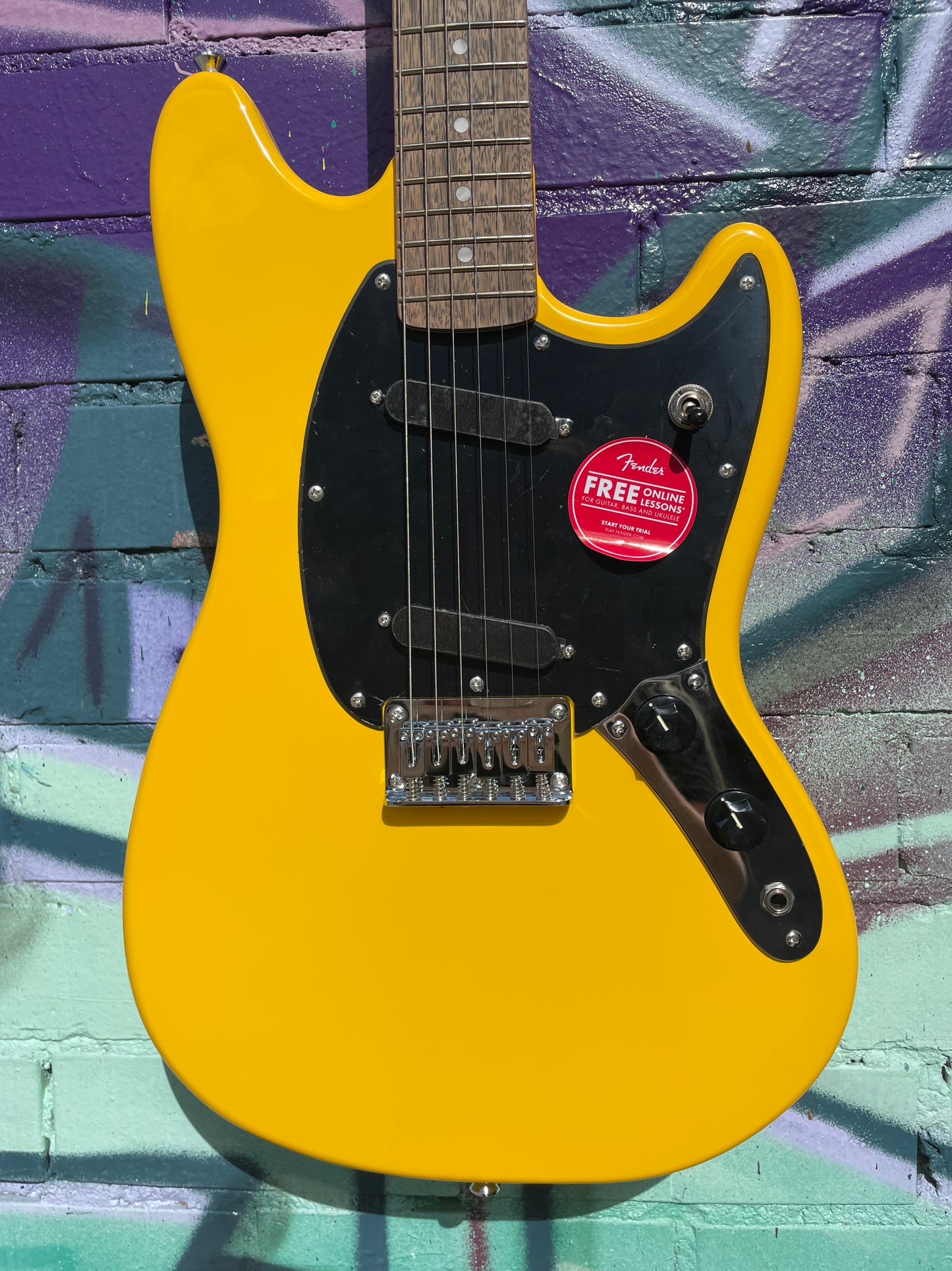 Squier Sonic Limited Edition Mustang Electric Guitar - Graffiti Yellow