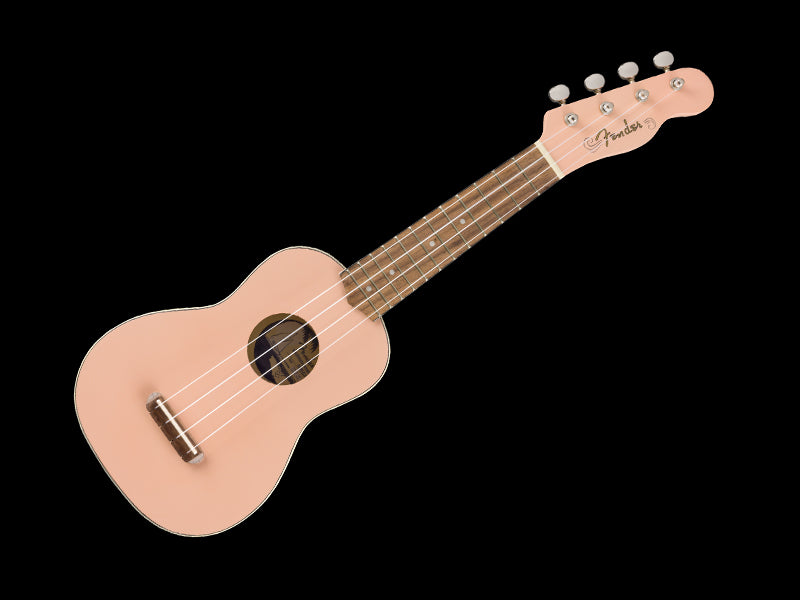 Fender Venice Soprano Uke, Walnut Fingerboard, Shell Pink