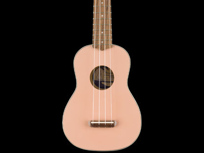 Fender Venice Soprano Uke, Walnut Fingerboard, Shell Pink