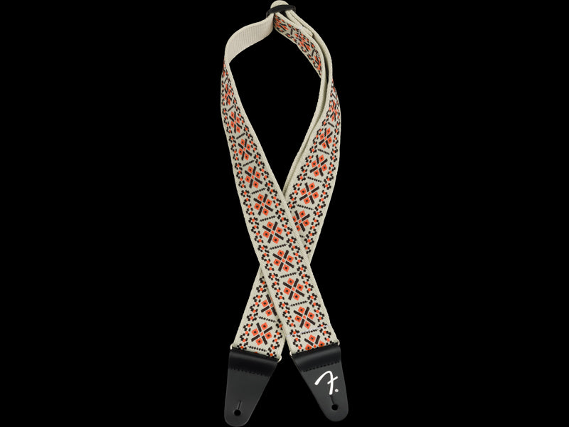 Fender  Pasadena Woven Strap, Lattice Orange, 2"