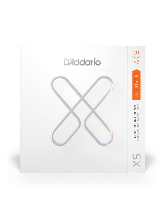 D'Addario XS Phosphor Bronze Extra Light 10-47 6-String Acoustic Guitar Strings