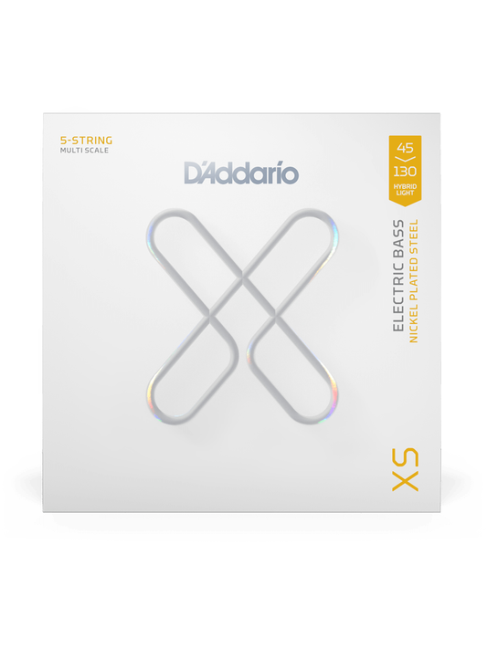 D'Addario XS 5-String Hybrid Light Multiscale Coated Bass Strings 45-130