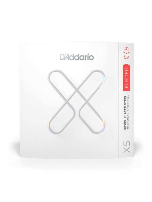 D'Addario XS Nickel XSE1052 Light Top/Heavy Bottom 10-52 Coated 6-String Electric Guitar Strings