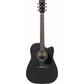 Ibanez AW247CEWKH Electro Acoustic Guitar Weathered Black