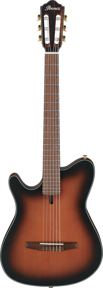 Ibanez FRH10NL BSF Left-Handed Nylon String Electric Guitar - Brown Sunburst Flat