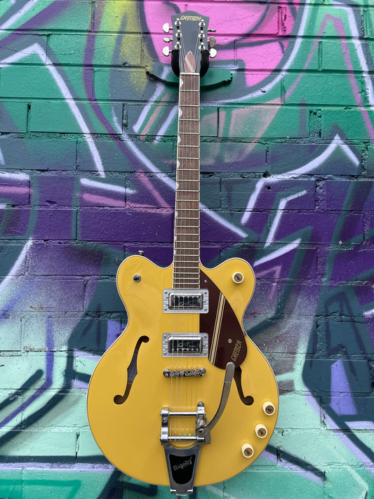 Gretsch G2604T Limited Edition Streamliner Rally II Center Block with Bigsby Electric Guitar - Two-Tone Bamboo Yellow/Copper Metallic