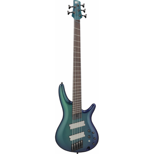 Ibanez SRMS725BCM 5 String Electric Bass Guitar Blue Chameleon