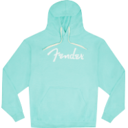 Fender Spaghetti Logo Hoodie, Daphne Blue