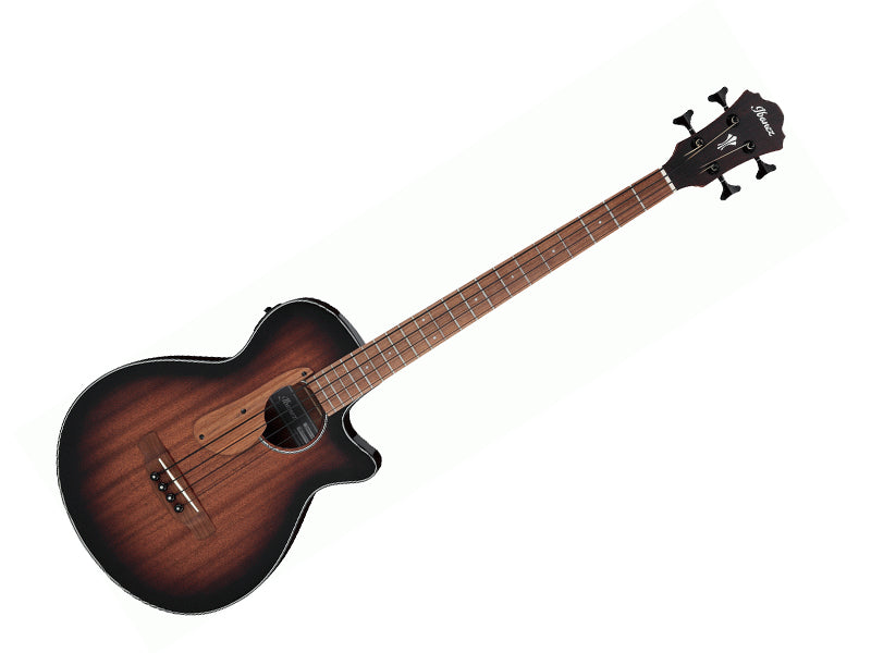 Ibanez AEGB24E-MHS- Acou/Elec Bass Guitar, Mahogany Sunburst High Gloss