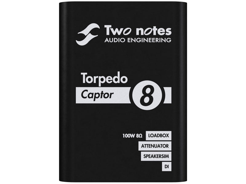 Two Notes Torpedo Captor 8 Compact Loadbox, Attenuator & Amp DI (8 ohm)