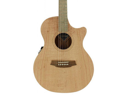 Cole Clark AN1EC-SSO Acoustic Electric Guitar, She Oak FB - Silky Oak