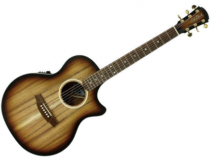 Cole Clark AN2EC-BLBL Acoustic Electric Guitar, She Oak FB - Blackwood Sunburst