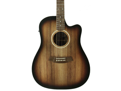 Cole Clark FL2EC-BLBL Acoustic Electric Guitar, She Oak FB - Blackwood Sunburst