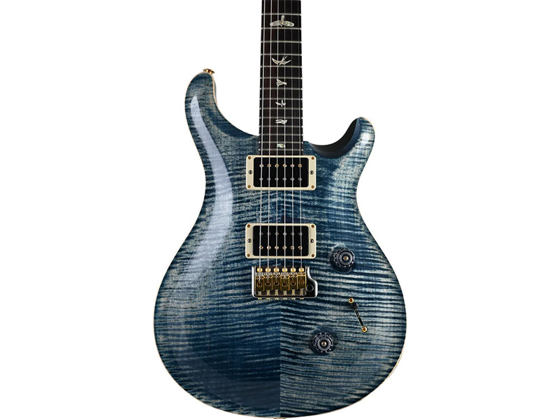 PRS USA Custom 24 10 Top Pattern Thin Neck- Electric Guitar-  Faded Whale Blue