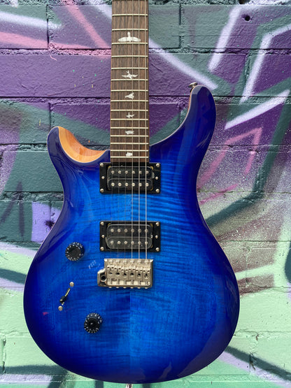 PRS SE Custom 24 Left Handed Electric Guitar - Faded Blue Burst