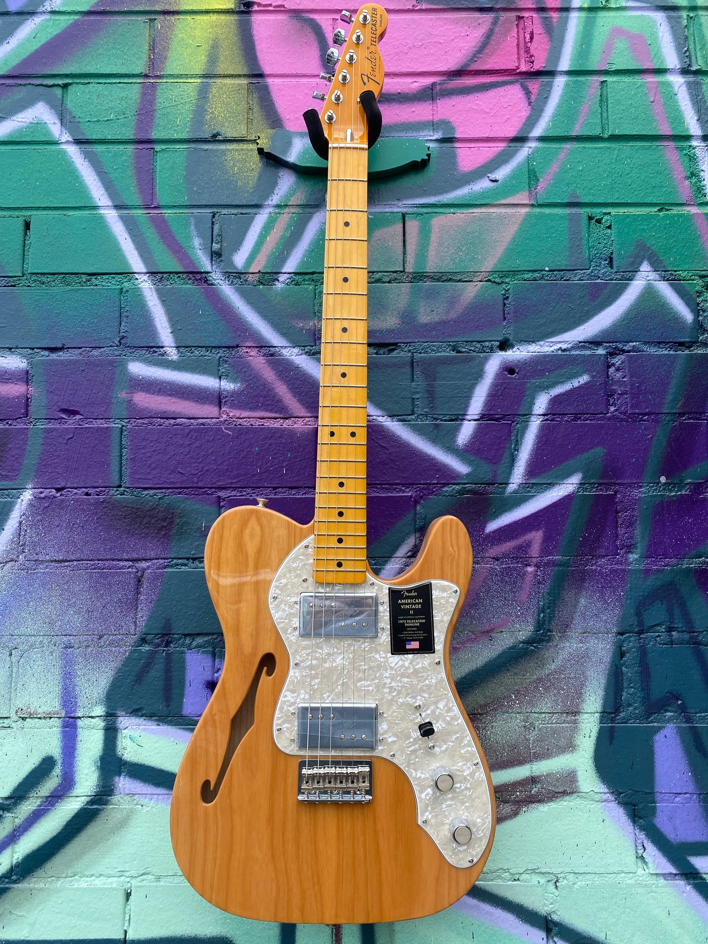 Fender American Vintage II 1972 Telecaster Thinline Electric Guitar - Aged Natural