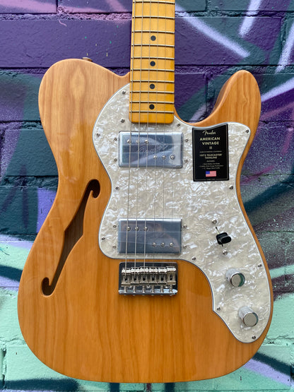 Fender American Vintage II 1972 Telecaster Thinline Electric Guitar - Aged Natural