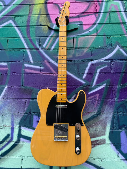 Fender American Vintage II 1951 Telecaster Electric Guitar, Maple FB, Butterscotch Blonde