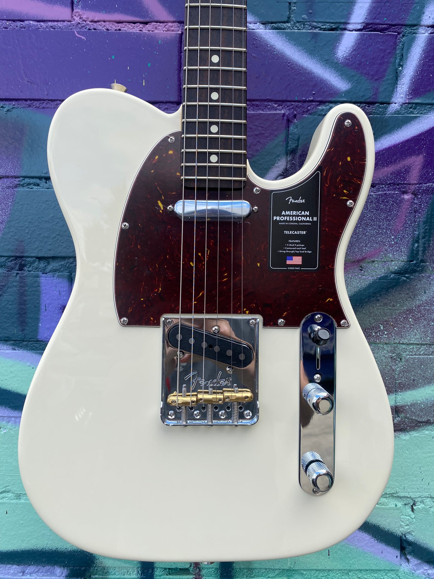 Fender American Professional II Telecaster Electric Guitar, Rosewood FB - Olympic White