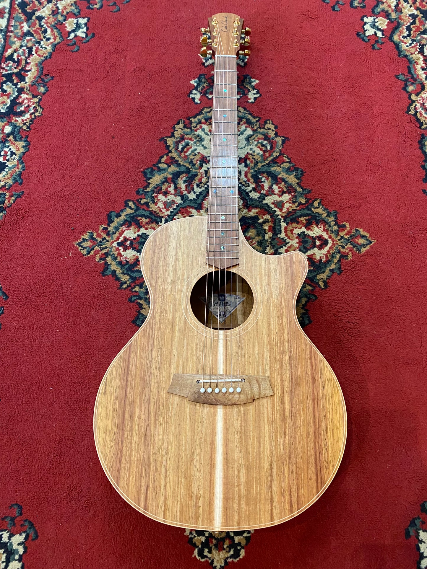 Cole Clark AN2EC-BLBL Acoustic Electric Guitar, She Oak FB - Blackwood