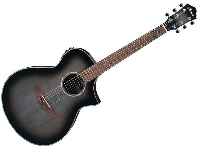 Ibanez AEWC11 TCB Acoustic Electric Guitar - Transparent Charcoal Burst High Gloss