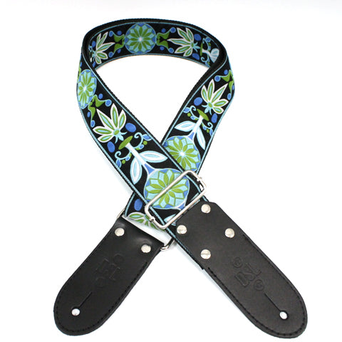 DSL Jacquard Weaving Guitar Strap - Fair Blue