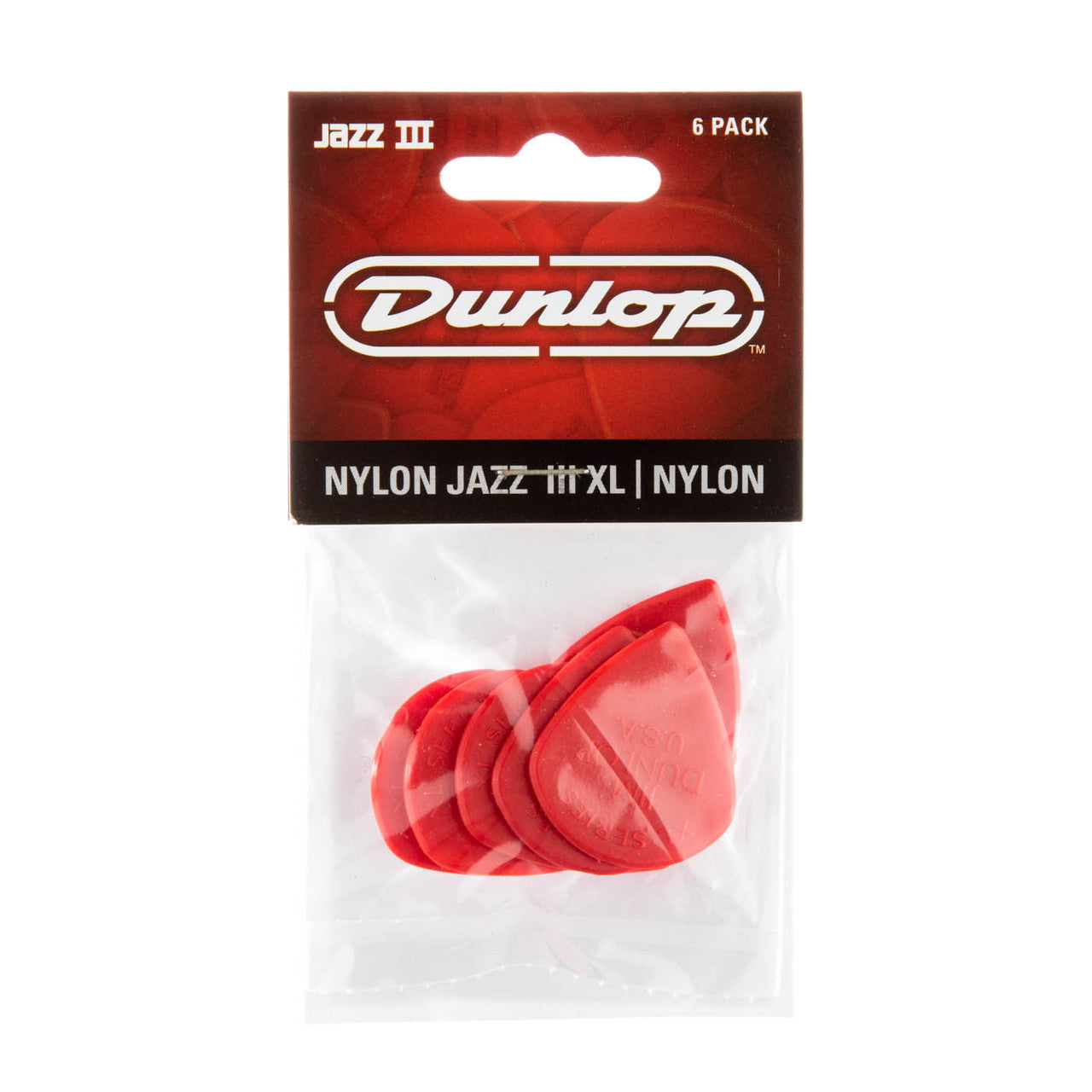 Jim Dunlop JP5XLN Jazz III XL 6 pack Red