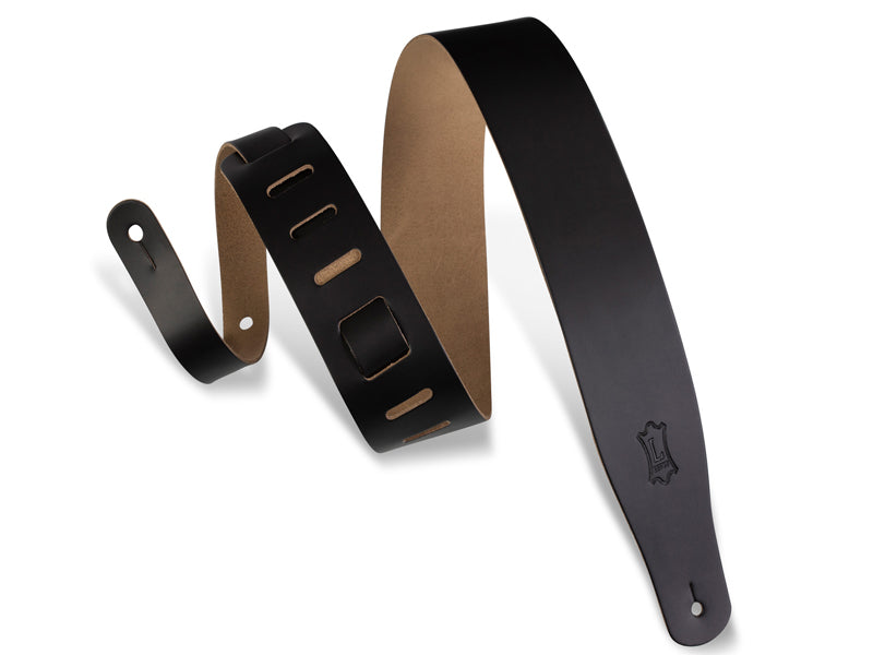 Levy's Classic Series Leather Guitar Strap- M26-BLK