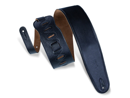 Levy's Classic Series Leather Guitar Strap- M4GF-BLK