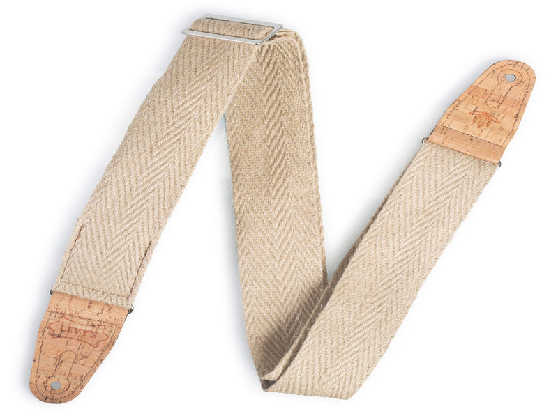 Levy's Hemp Guitar Strap with Natural Cork Ends – MH8P-NAT
