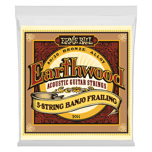 Ernie Ball Earthwood 5-String Banjo Frailing Loop End 80/20 Bronze