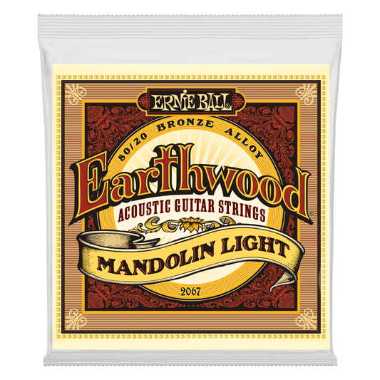 Ernie Ball Earthwood Mandolin Light Loop End 80/20 Bronze- 9-34 Gauge