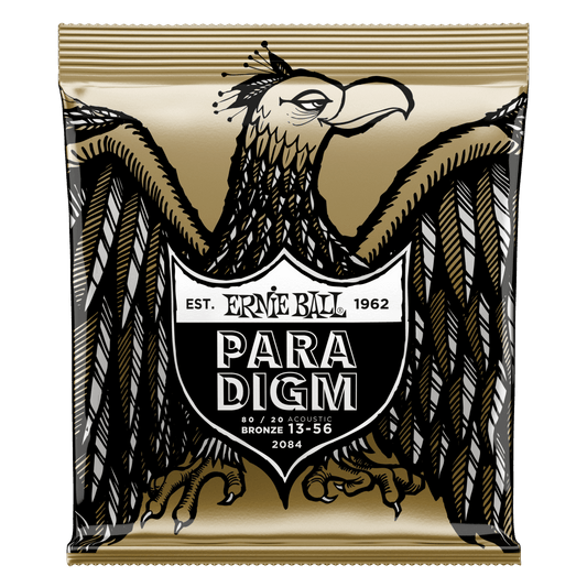 Ernie Ball Paradigm Medium 80/20 Bronze Acoustic Guitar Strings 13-56 Gauge