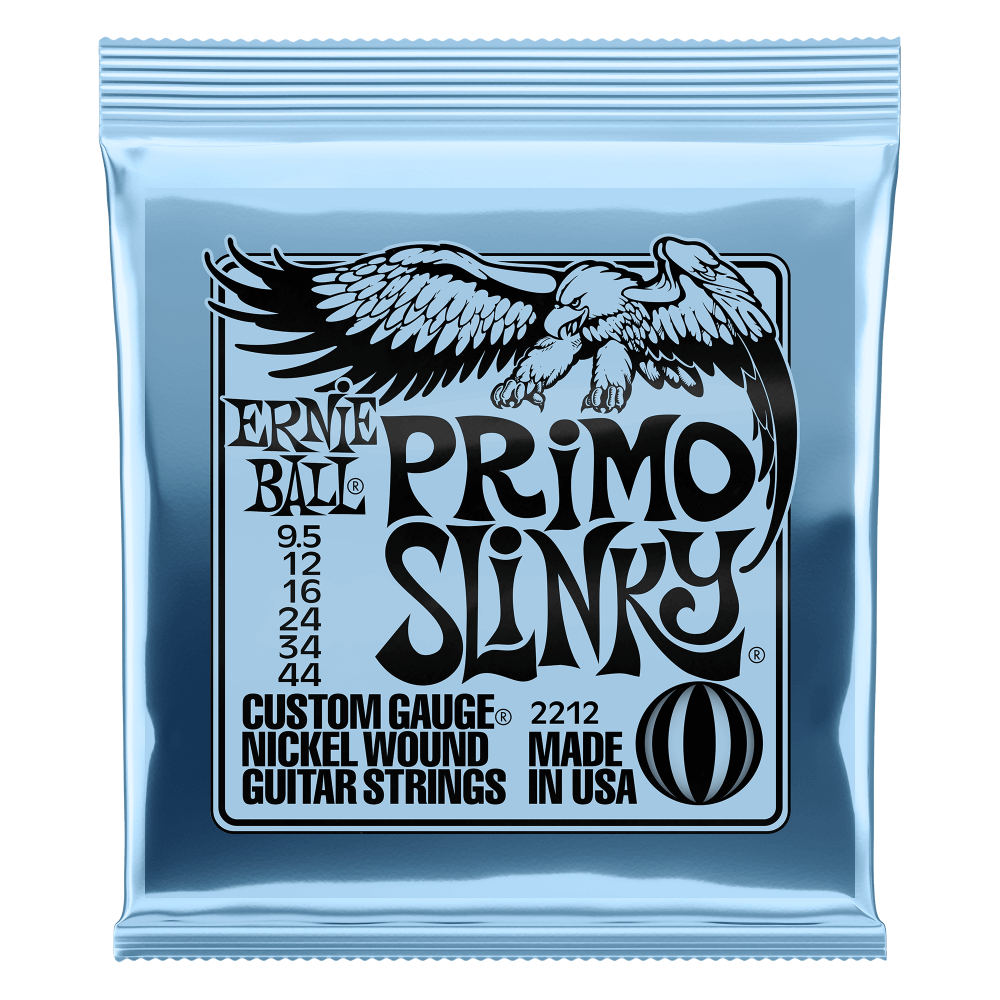 Ernie Ball Primo Slinky Nickel Wound Electric Guitar Strings, 9.5-44 Gauge