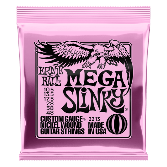 Ernie Ball Mega Slinky Nickel Wound Electric Guitar Strings, 10.5-48 Gauge