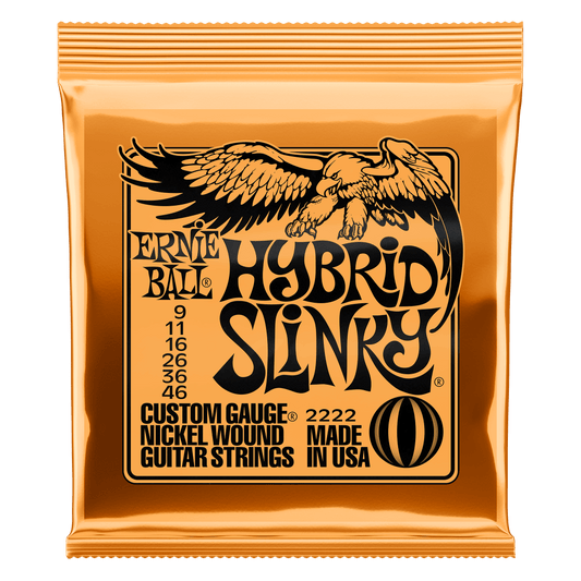 Ernie Ball Hybrid Slinky Nickel Wound Electric Guitar Strings, 9-46 Gauge