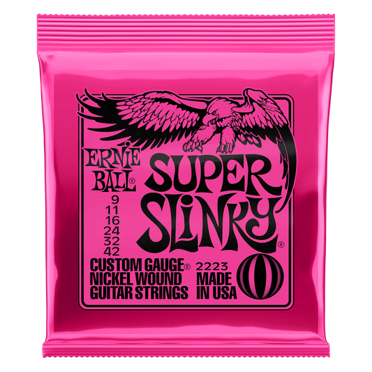 Ernie Ball Super Slinky Nickel Wound Electric Guitar Strings - 9-42 Gauge