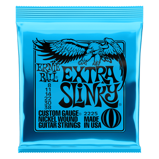 Ernie Ball Extra Slinky Nickel Wound Electric Guitar String, 8-38 Gauge