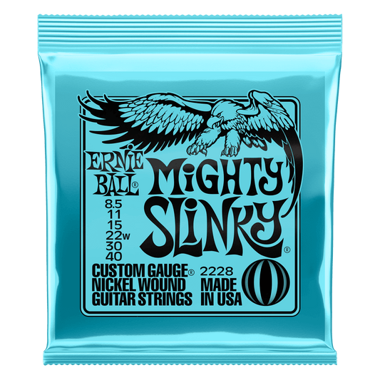 Ernie Ball Mighty Slinky Nickel Wound Electric Guitar Strings 8.5 - 40 Gauge