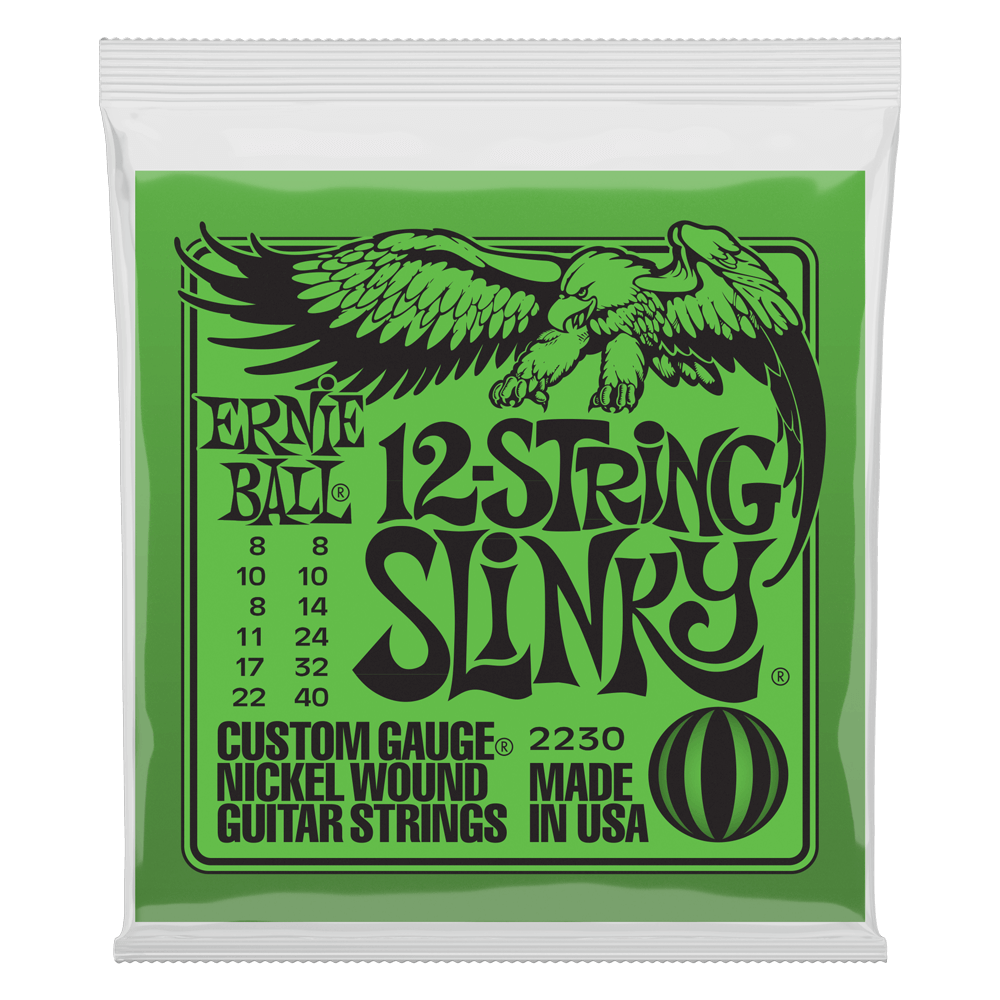 Ernie Ball Slinky 12-String Nickel Wound Electric Guitar Strings, 8-40 Gauge